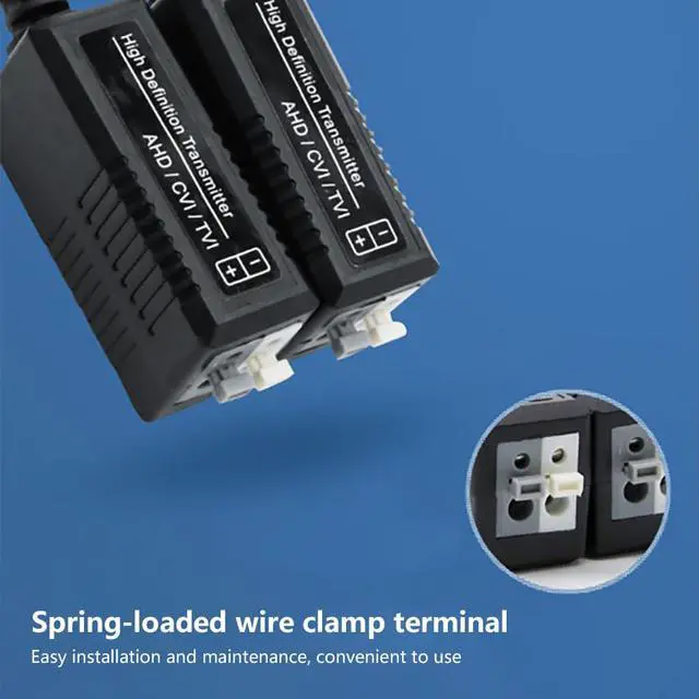 Alt view image 2 of 7 - BNC to Balun-Compatible Passive Twisted Pair Video Transmitter 0-300m Transmission Distance Compatible with AHD/CVI/TVI/CVBS (Video Transfer)