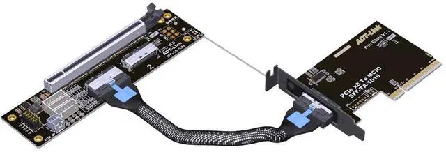 Main image of ADT-R89M-F37C PCIe 4.0 x8 to x16 Extension Card 128Gbps MCIO External Chassis Supports 2U/4U Chassis (80CM)