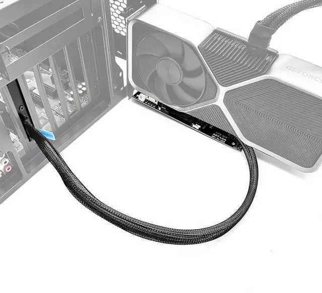 Alt view image 3 of 7 - ADT-R89M-F37C PCIe 4.0 x8 to x16 Extension Card 128Gbps MCIO External Chassis Supports 2U/4U Chassis (80CM)