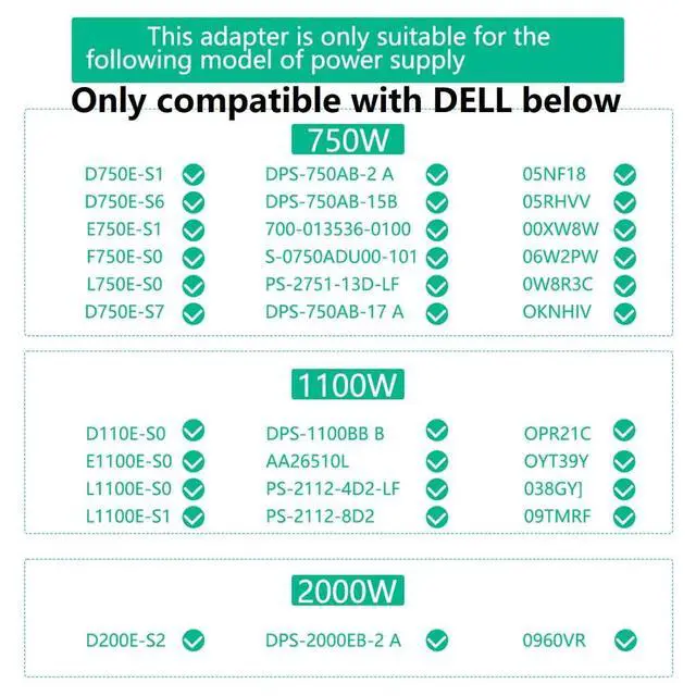 Alt view image 4 of 7 - Upgraded 12x6pin ATX Power Supply Breakout Board with Fash LED Support 64.70mm Port PSU Compatible with DELL D750E-S6, D750E-S7,D110E-S0, D200E-S2