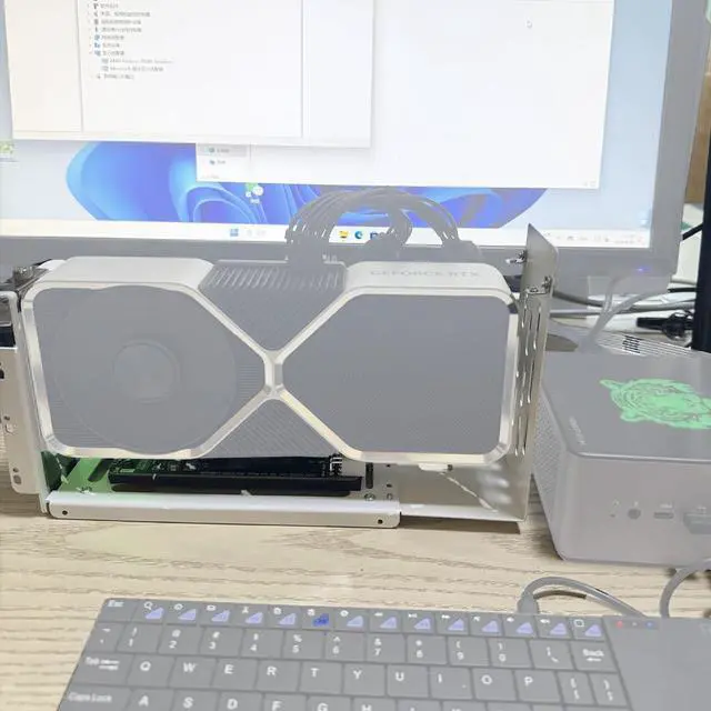 Alt view image 2 of 7 - M.2 M-Key to PCIE 4.0X4 SFF 8611 External Graphics Card Stand Bracket Compatible with Oculink/M.2 NVMe Laptop eGPU GDP NUC (Dock-OC5)