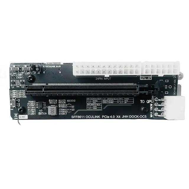 Alt view image 4 of 7 - M.2 M-Key to PCIE 4.0X4 SFF 8611 External Graphics Card Stand Bracket Compatible with Oculink/M.2 NVMe Laptop eGPU GDP NUC (Dock-OC5 + Metal Case)