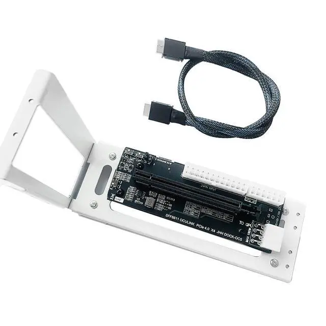 Alt view image 5 of 7 - M.2 M-Key to PCIE 4.0X4 SFF 8611 External Graphics Card Stand Bracket Compatible with Oculink/M.2 NVMe Laptop eGPU GDP NUC (Dock-OC5 + Metal Case)
