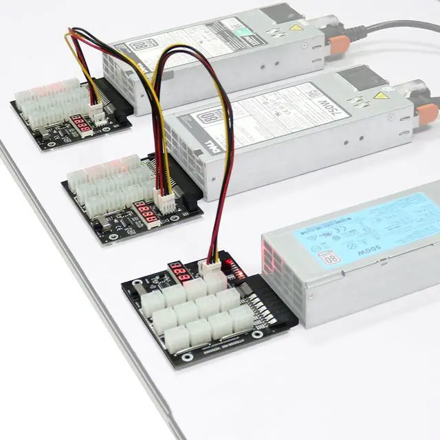 Alt view image 5 of 7 - ATX 12x6Pin Power Supply Breakout Board 12V Output with Flash LED Support 52.10mm Flex Port PSU Compatible with HP 733428-101 720620-B21 830272-B21 720478-B21