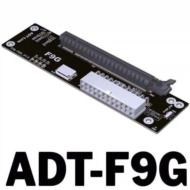 Alt view image 4 of 7 - Upgraded ADT-F9G-BK7 PCIe X16 to OcuLink SFF-8612 Docking Station PCIe4.0 64Gbps External Graphics Extension Card (F9G-BK7-K9934A 30cm)