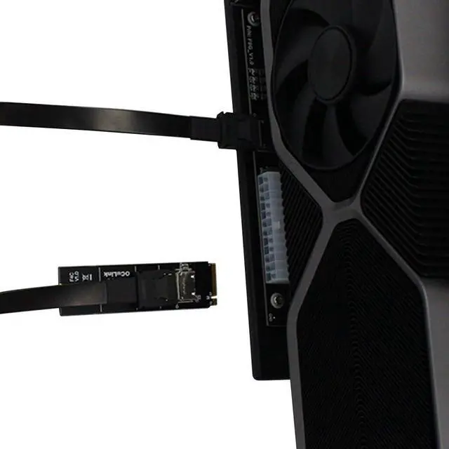 Alt view image 7 of 7 - Upgraded ADT-F9G-BK7 PCIe X16 to OcuLink SFF-8612 Docking Station PCIe4.0 64Gbps External Graphics Extension Card (F9G-BK7-K9934A 30cm)