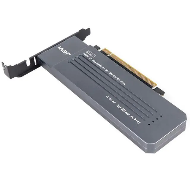Alt view image 2 of 5 - M.2 X16 to 4X PCIE 4.0 GEN4 Expansion Card 32Gbps Supports NVMe M.2 m Key 2280 for VROC NVMe Raid,iHyper-Pro