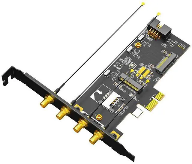 Main image of NGFF M.2 Key B and Key A to PCIe X1 Network Card with SIM/UIM Card Slot Compatible with Nano/Micro SIM/Standard SIM Card (to PCI-E 1X)