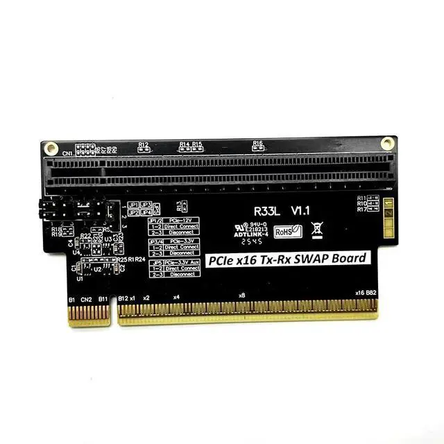 Alt view image 6 of 7 - ADT-R33 PCIe 4.0 x16 Tx-Rx Switch Card 256Gbps High Speed (R33L)