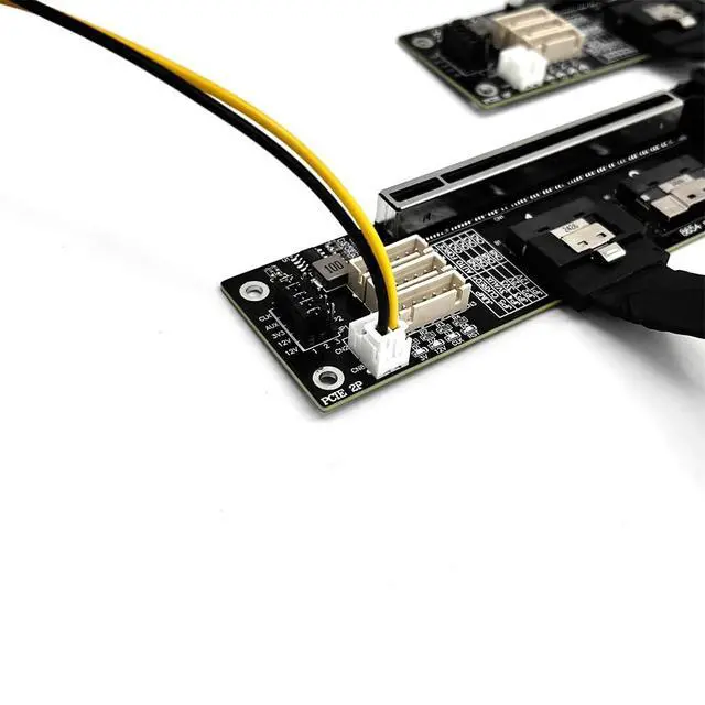 Alt view image 5 of 7 - ADT-F34B-F35B PCIE 4.0 x16 to x16 Extension Card Graphics Card Splitter Support 1 to 1/2 Motherboard Bifurcation (F34B-F35B-50cm)