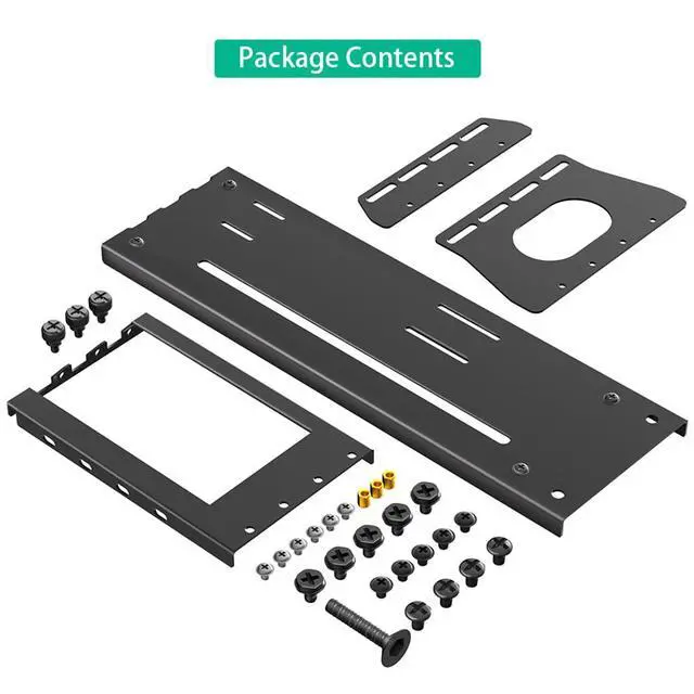 Alt view image 7 of 7 - 3-Slot Vertical GPU Mount Bracket Black Graphics Card Holder for External GPU Docking Station