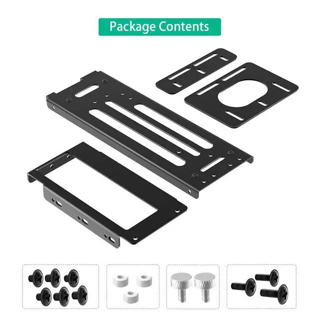 Alt view image 6 of 7 - Vertical GPU Mount Bracket 2 Slots Graphics Card Holder for Computer eGPU Dock External GPU Docking Station (Black)