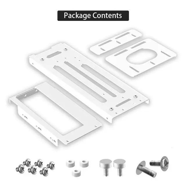Alt view image 4 of 7 - Vertical GPU Mount Bracket 2 Slots Graphics Card Holder for Computer eGPU Dock External GPU Docking Station (White)