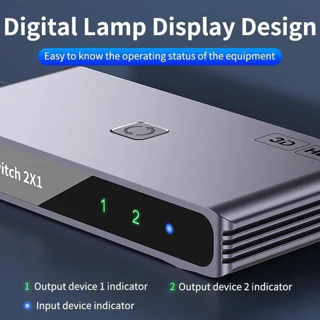 Alt view image 3 of 7 - 1 to 2 Audio Bi-Direction Switcher 4K HD 60Hz Display Audio Video Extender Compatible with HDMI PS4 PS5 TV Box Monitor