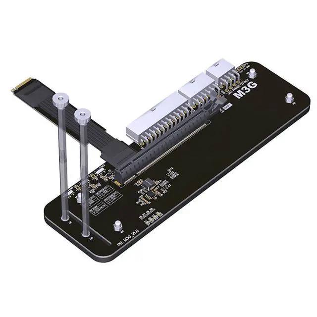 Alt view image 3 of 4 - ADT-M43SG M.2 NVMe M Key to PCIe4.0 X16 External Bracket 64Gbps Full Speed for Graphics Card Above 1660 (M43SG-50cm)