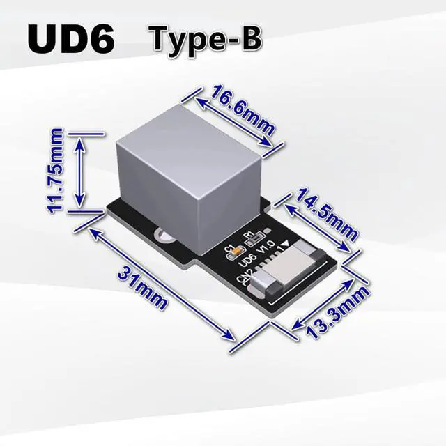 Alt view image 3 of 3 - ADT-UD USB Socket Male Female Test PCB Board Connector USB 2.0/480Mbps Compatible with Raspberry Pi Rock Pi 4 MCU Development Board (UD6)