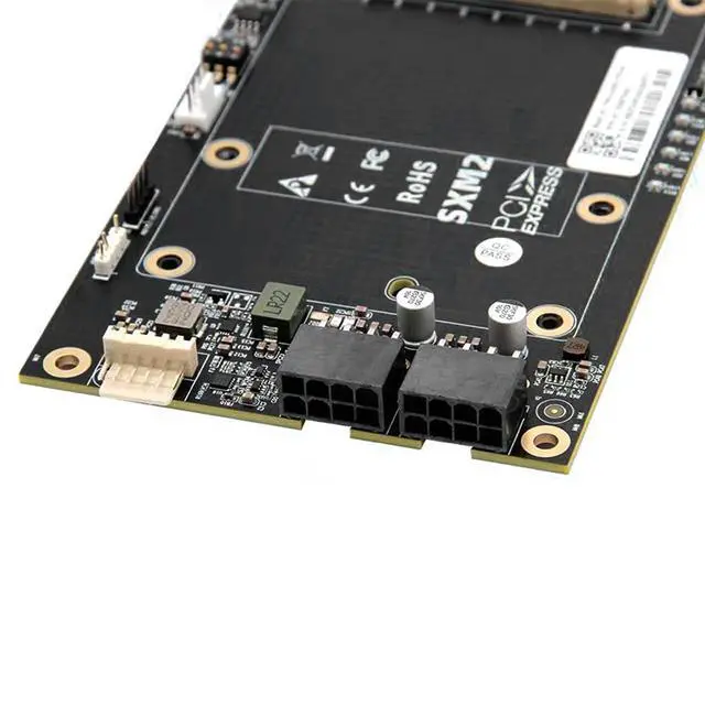 Alt view image 4 of 6 - SlimSAS to SXM2 Single-Channel Direct Pass-Through Backplane PCIe3.0 X16 8GT/s with 2X 8pin GPU Power Support External V100 Graphics Card (Backplane)