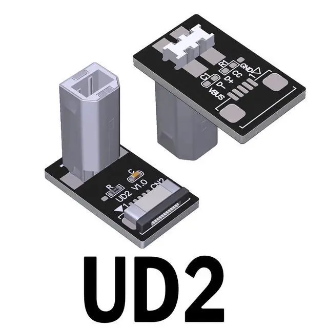 Alt view image 2 of 3 - ADT-UD USB Socket Male Female Test PCB Board Connector USB 2.0/480Mbps Compatible with Raspberry Pi Rock Pi 4 MCU Development Board (UD2)