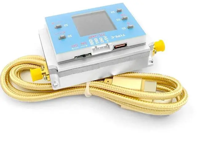 Alt view image 2 of 4 - 90DB Step Digital Programmable Attenuator 0.25DB TFT Display CNC High Isolation USB-C Port with SMA Female Connector Support TTL Serial Communication (9K-12GHz)