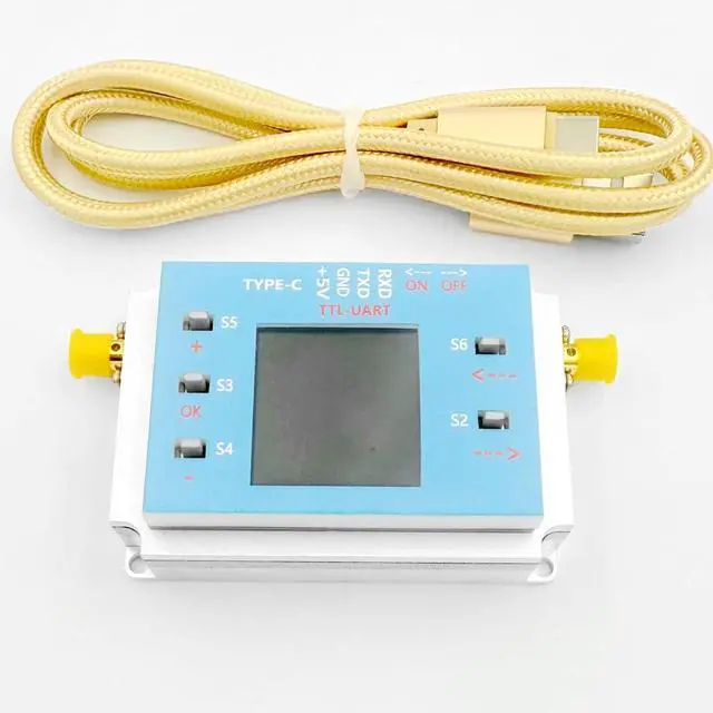 Alt view image 3 of 4 - 90DB Step Digital Programmable Attenuator 0.25DB TFT Display CNC High Isolation USB-C Port with SMA Female Connector Support TTL Serial Communication (9K-12GHz)