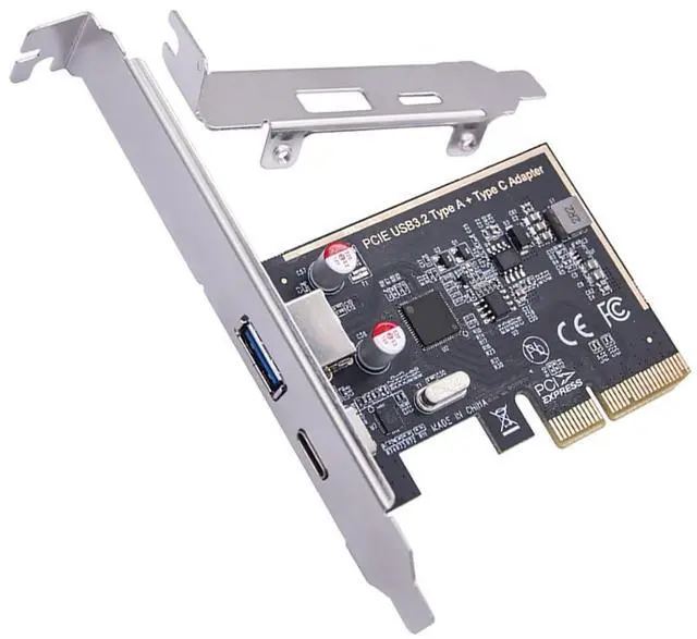 Main image of PCI-E X4 to 2-Port USB-C+A Expansion Card USB3.2 Dual Channel 10Gbps for 4U 2U Chassis (MCA1213)