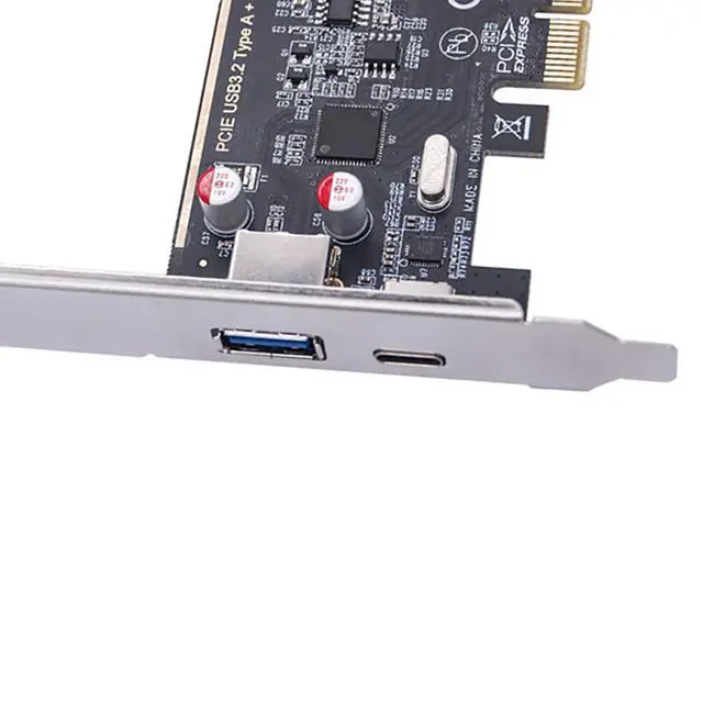 Alt view image 4 of 5 - PCI-E X4 to 2-Port USB-C+A Expansion Card USB3.2 Dual Channel 10Gbps for 4U 2U Chassis (MCA1213)