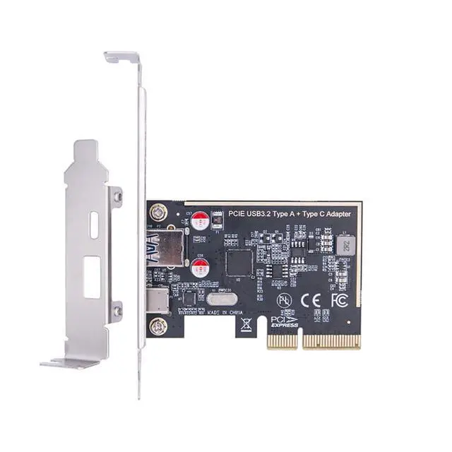 Alt view image 5 of 5 - PCI-E X4 to 2-Port USB-C+A Expansion Card USB3.2 Dual Channel 10Gbps for 4U 2U Chassis (MCA1213)