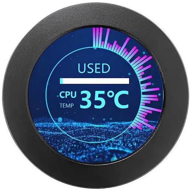 Main image of CPU Temperature Monitor IPS Driver Free for 2.1 Inch Chassis Sub Screen Round Screen USB Computer C3892