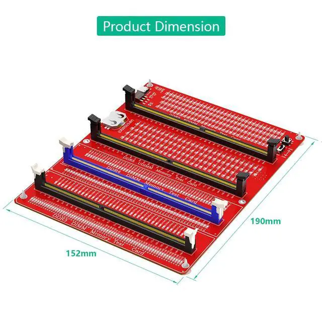 Alt view image 4 of 7 - Desktop Computer Memory Stick Tester Compatible with DDR3/4/5 RDIMM/UDIMM Memory Card