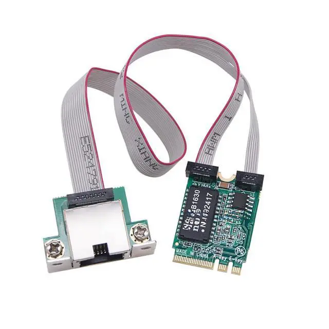 Alt view image 3 of 7 - M.2 A+E/Mini PCIE to RJ45 LAN Gigabit Ethernet Network Card 10/100/1000Mbps Single Port Server (M.2 A+E Bent Pin)