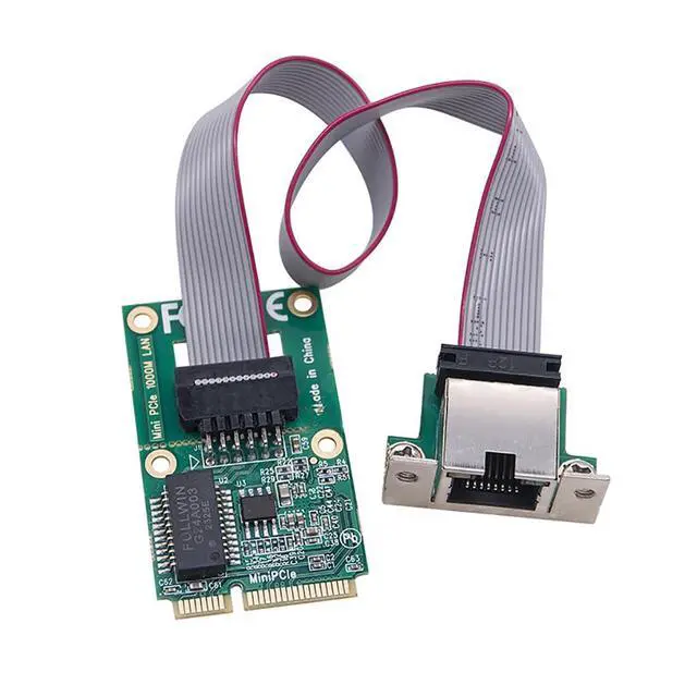 Alt view image 6 of 7 - M.2 A+E/Mini PCIE to RJ45 LAN Gigabit Ethernet Network Card 10/100/1000Mbps Single Port Server (M.2 A+E Bent Pin)