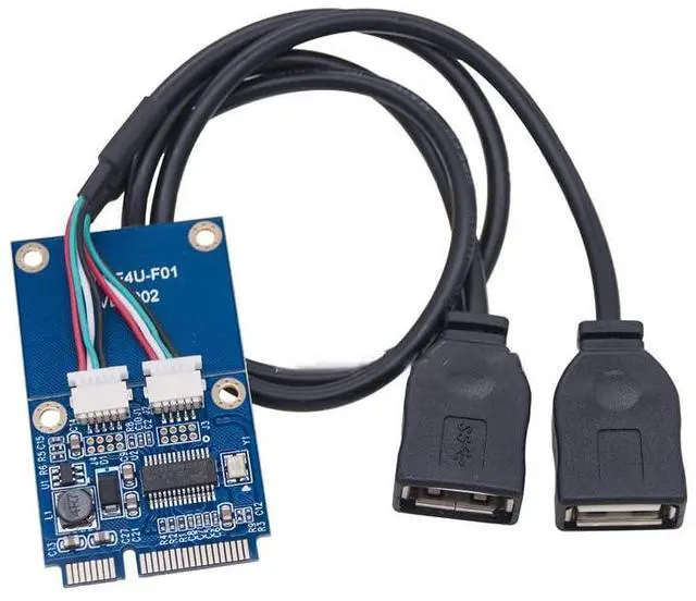 Main image of Mini PCI-E to Dual-Port USB2.0 Expansion Card 480Mbps MCA522 Compatible with Win7/8/10/11