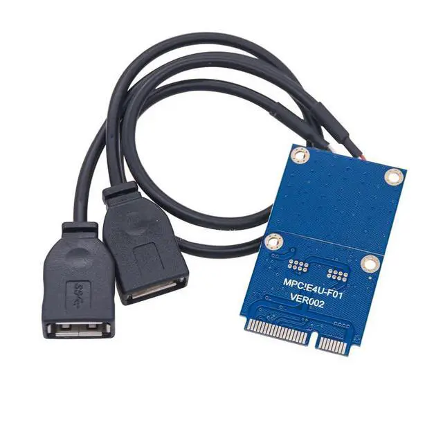 Alt view image 4 of 5 - Mini PCI-E to Dual-Port USB2.0 Expansion Card 480Mbps MCA522 Compatible with Win7/8/10/11