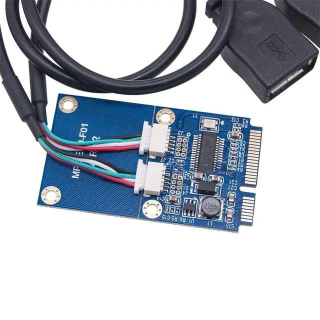 Alt view image 5 of 5 - Mini PCI-E to Dual-Port USB2.0 Expansion Card 480Mbps MCA522 Compatible with Win7/8/10/11