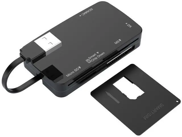 Main image of 6in1 USB2.0 Smart Card Reader 480Mbps CR337 Compatible with Micro SD MS M2 SD/MMC IC ID SIM CAC DNIE ATM Bank Card