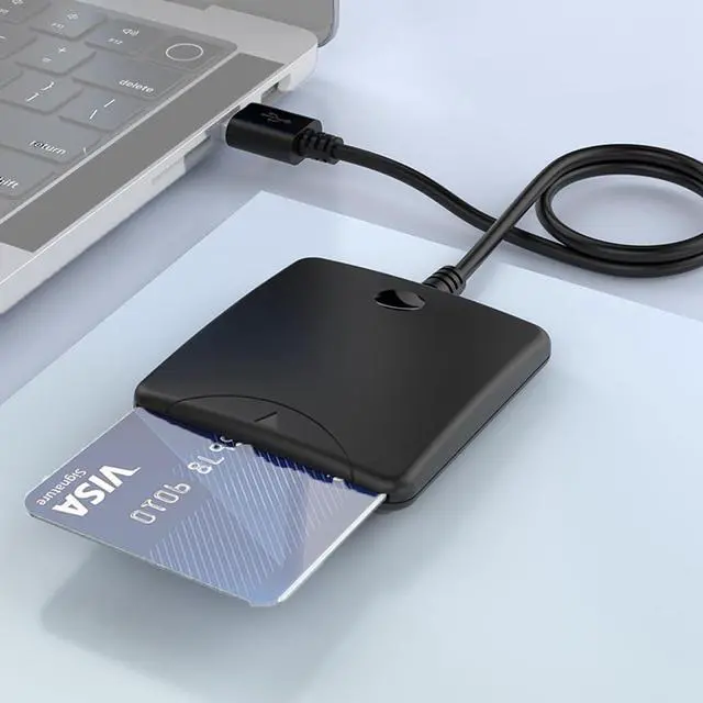 Alt view image 6 of 7 - Bank Card Reader USB2.0 ISO7816 Smart Card Reader CR334 for IC/ID/SIM ATM Bank Card SIM Card Compatible with Wins 7 8 10 Linux