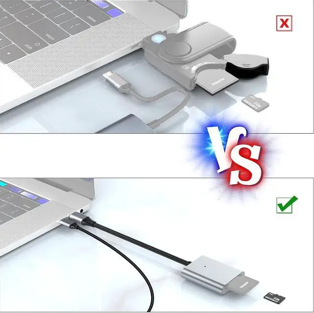 Alt view image 2 of 4 - USB-C to SD7.0 Card Reader 10Gbps OTG high-Speed Reader Support Camera Mobile Phone PC Compatible with WINs Android iOS