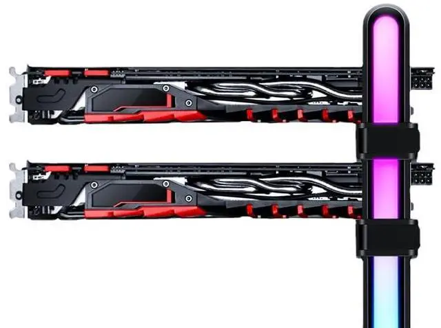 Alt view image 6 of 7 - Graphics Card Stand Frame Holder Bracket Desktop 5V 3Pin ARGB Video Card GPU Brace Support for Chassis Motherboard Graphics Card Accessories (White)