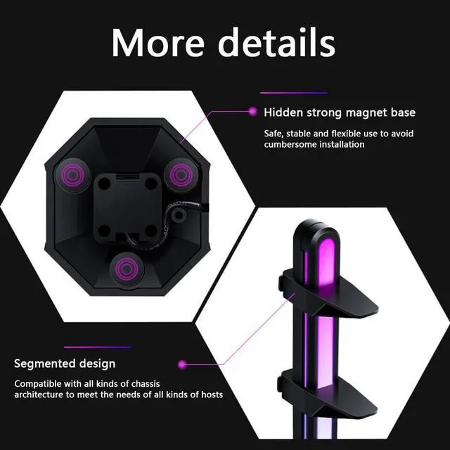 Alt view image 3 of 7 - Graphics Card Stand Frame Holder Bracket Desktop 5V 3Pin ARGB Video Card GPU Brace Support for Chassis Motherboard Graphics Card Accessories (White)