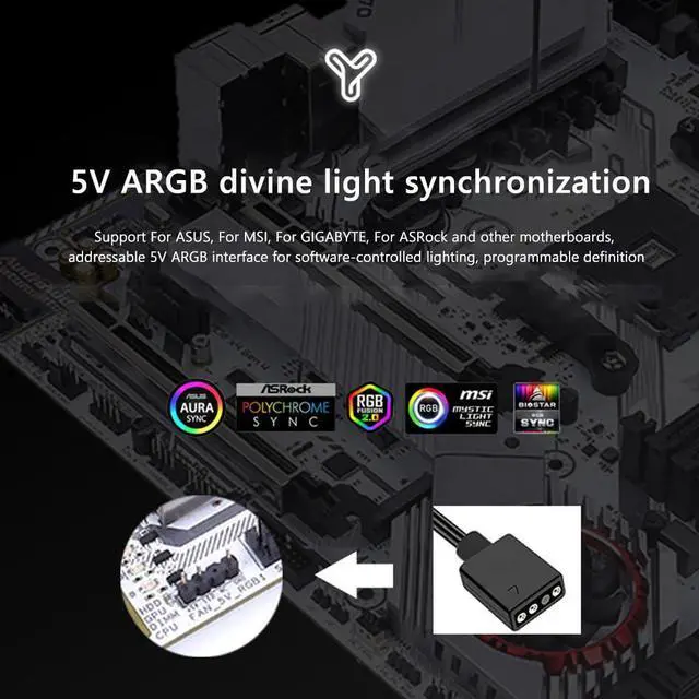 Alt view image 3 of 7 - ARGB Graphics Card Support GPU Stand Adjustable 5V 3PIN Video Card Holder Anti-sag Bracket Magnetic Base Anti-Skid Display Card Brace Rack Computer Graphic Processing Unit Accessories (Black)