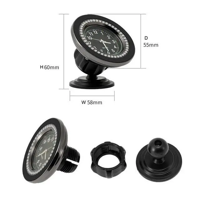 Alt view image 6 of 7 - Clock Magnetic Car Holder Strong Magnet Mini Dial Phone Stand for Car Dashboard Mount 360° Rotation Car Phone Stand Universal for iPhone 15/14/13/12 Pro Max Plus (Red)