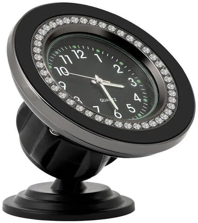 Main image of Clock Magnetic Car Holder Strong Magnet Mini Dial Phone Stand for Car Dashboard Mount 360° Rotation Car Phone Stand Universal for iPhone 15/14/13/12 Pro Max Plus (Black)