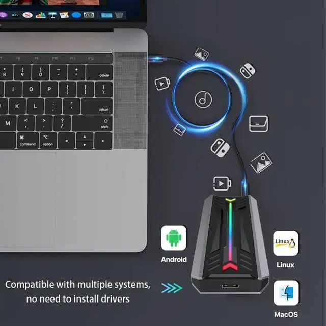Alt view image 3 of 7 - M2 SSD Enclosure NVMe NGFF 10Gbps M-Key B&M-Key USB3.1 Type C Solid State Drive High Speed Tool Free M.2 Solid State Drive Enclosure