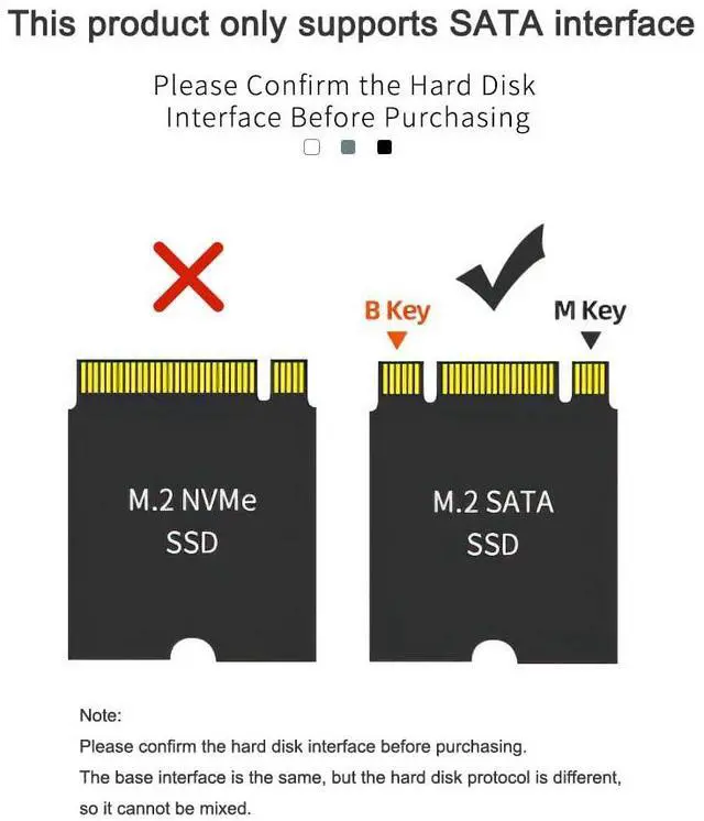 Alt view image 5 of 7 - Dual-Disk Solid State Hard Disk Base Enclosure External SSD Offline Clone Base Duplicator Type-c Copy Base Support 2242 2260 2280 22110 SATA SSD (not for NVMe SSD
