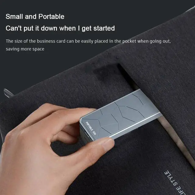 Alt view image 4 of 7 - 256G Mobile Solid-State Drive Portable High-Speed SSD Mobile Solid-State USB Drive Dual-Purpose Mobile Phone Computer External Large Capacity Solid State Drive