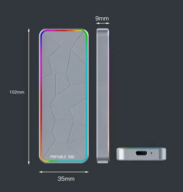 Alt view image 7 of 7 - 256G Mobile Solid-State Drive Portable High-Speed SSD Mobile Solid-State USB Drive Dual-Purpose Mobile Phone Computer External Large Capacity Solid State Drive