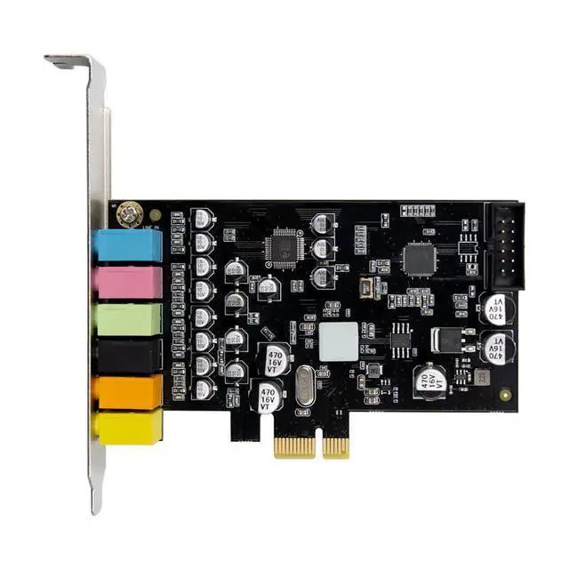 Alt view image 2 of 5 - PCIe x1 7.1 Sound Card PCI-Express X1 PC Stereo Surround Audio Adapter with CM6212 Chip for Gaming HD Audio for Desktop Computers Supports Multiple Platforms