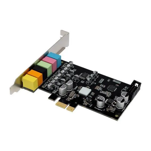 Alt view image 4 of 5 - PCIe x1 7.1 Sound Card PCI-Express X1 PC Stereo Surround Audio Adapter with CM6212 Chip for Gaming HD Audio for Desktop Computers Supports Multiple Platforms