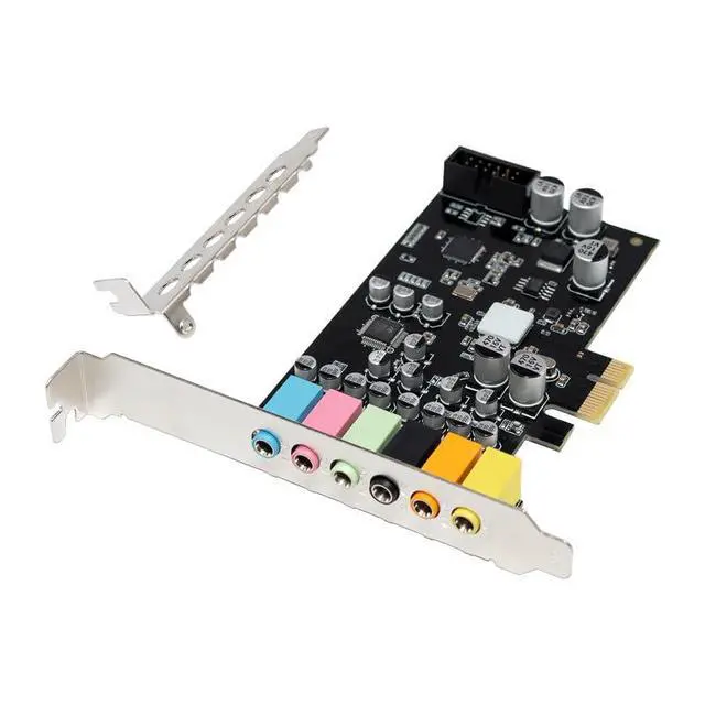 Alt view image 3 of 5 - PCIe x1 7.1 Sound Card PCI-Express X1 PC Stereo Surround Audio Adapter with CM6212 Chip for Gaming HD Audio for Desktop Computers Supports Multiple Platforms