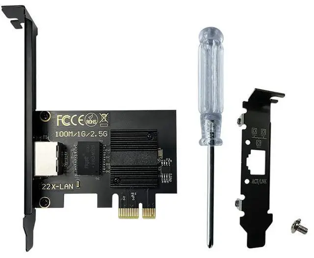 Alt view image 2 of 7 - 2.5Gbase-T Pcie Network Card Intel I226-V Chip 2.5G PCI Express Gigabit Ethernet Card Nic Wired RJ45 LAN Adapter Converter for Window 10/11